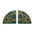 Geometria Marble Bookends with Brass Inlay